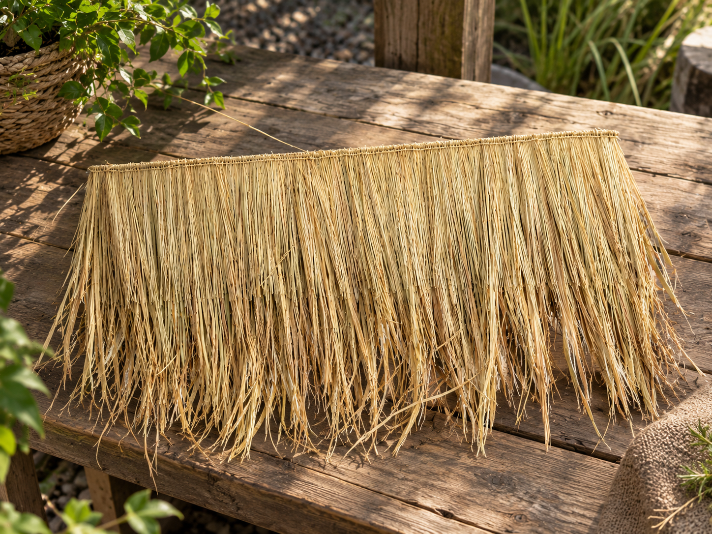 Seegrasdach 145x80 cm – Natur Bedachung für Gartenhäuser & Bars