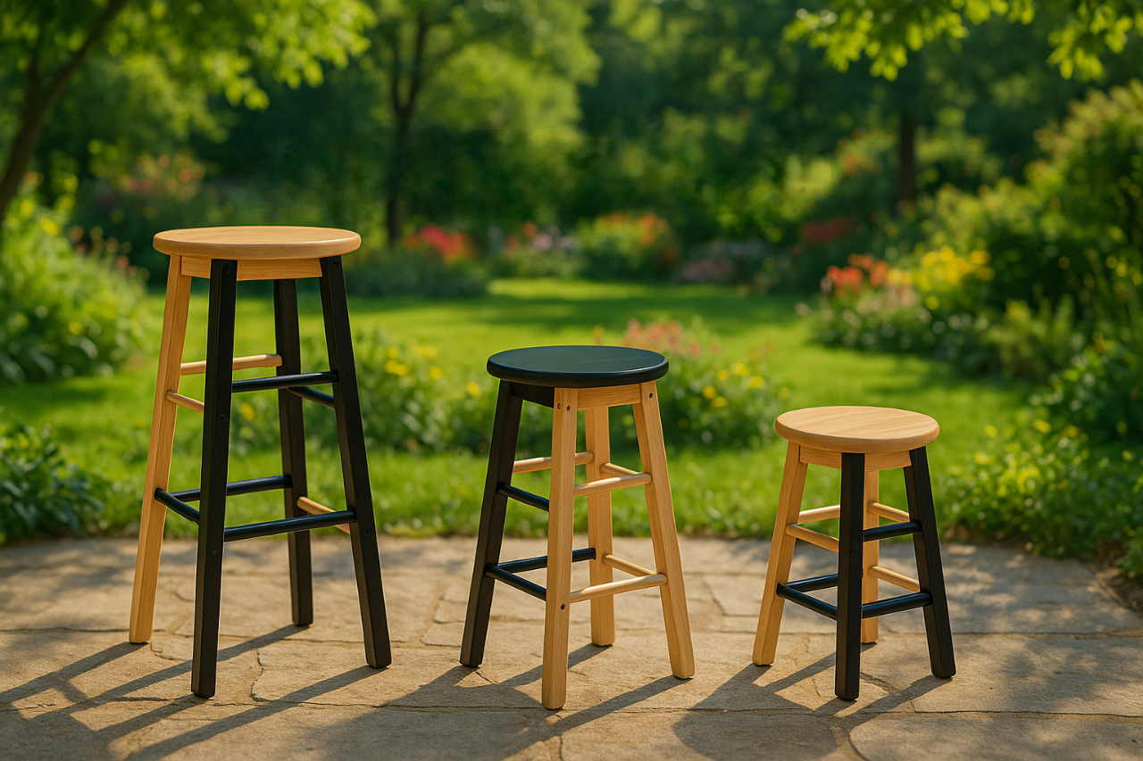 Holzhocker für Garten und Küche