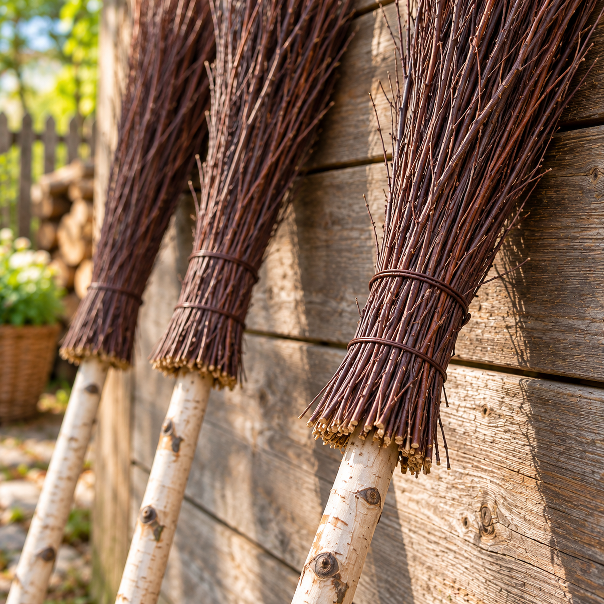 Kehrbesen 120 cm  – Naturbesen für Garten & Hof