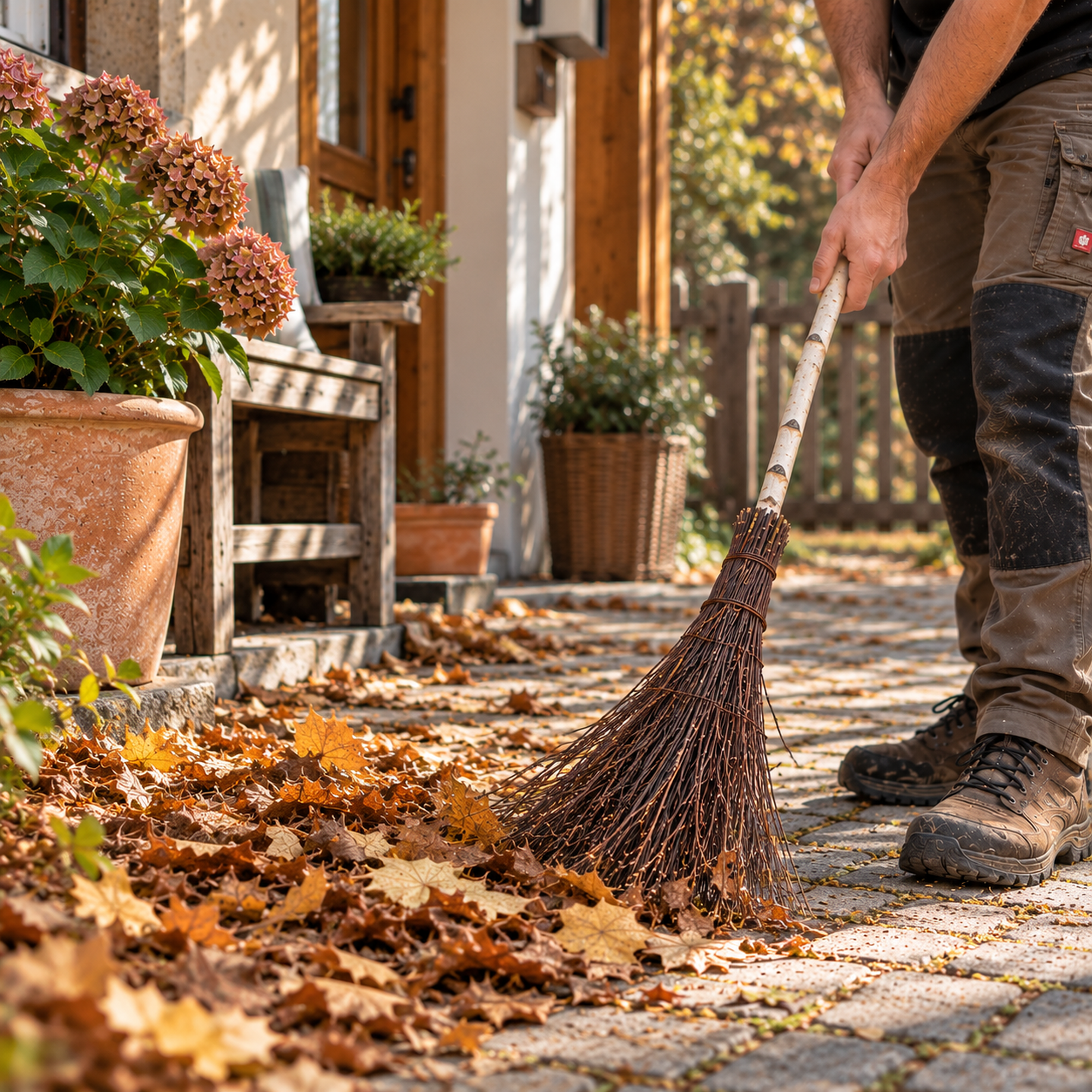 Kehrbesen 120 cm  – Naturbesen für Garten & Hof