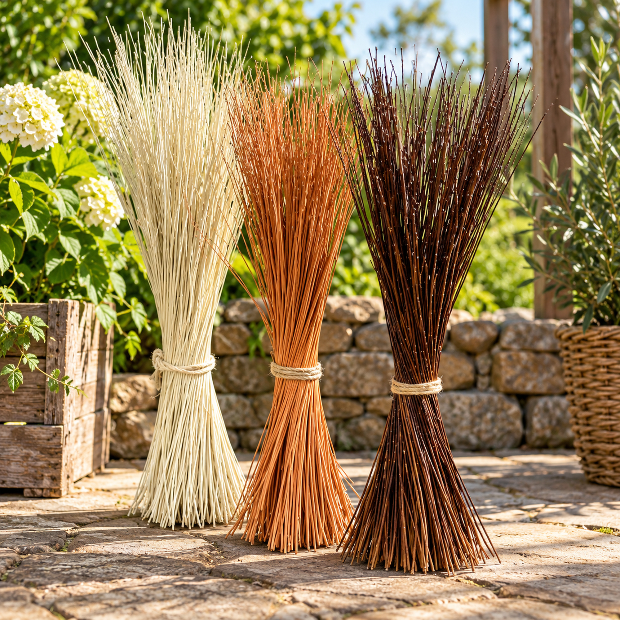 Weidenbündel terracotta 90 cm – Weidenbündel für kahle Ecken und Vasendeko
