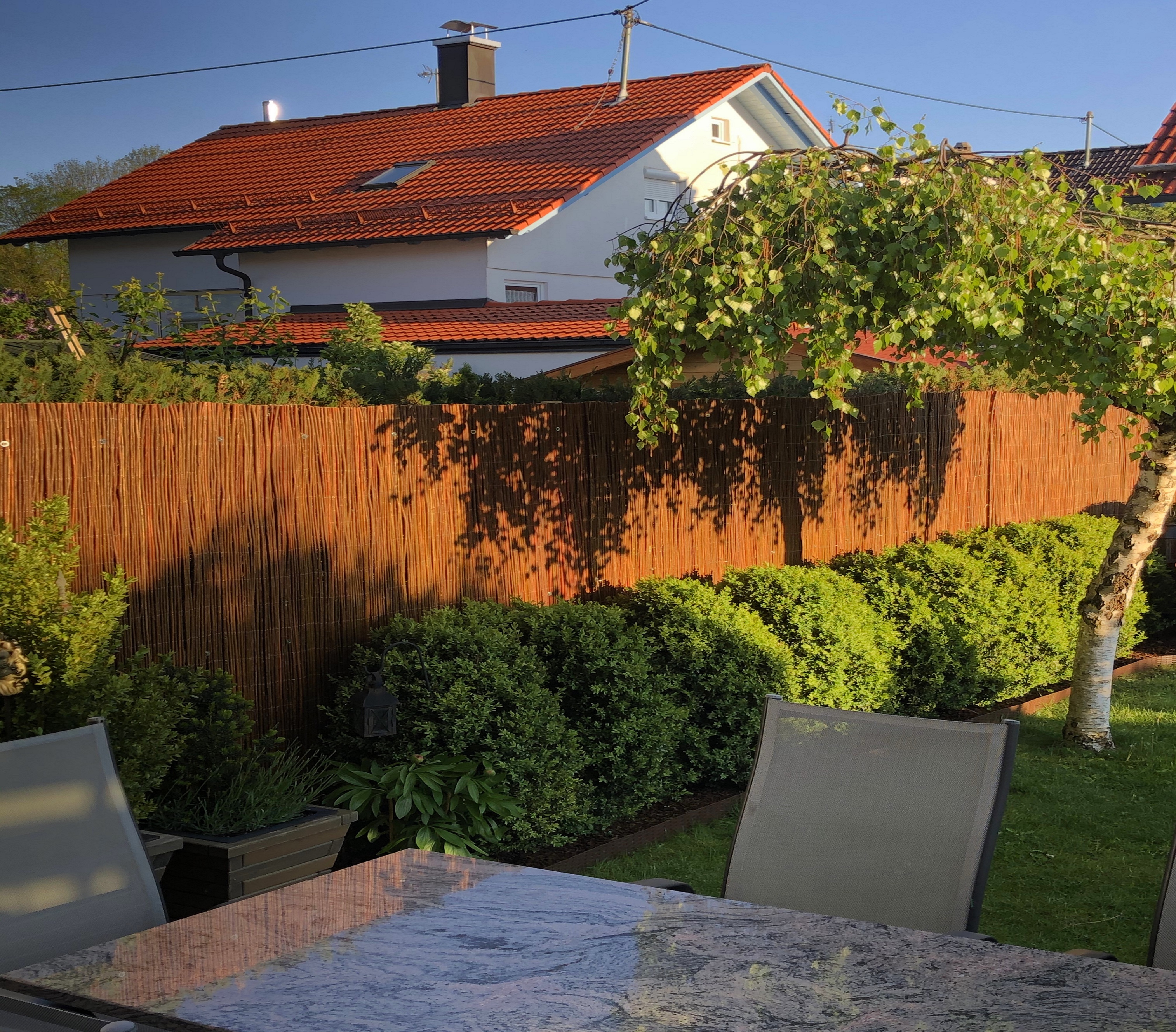 Weidenmatte 180 cm Sichtschutz Garten