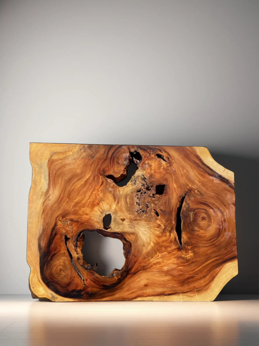 Plateau en Bois de Suar Massif – Plateau en Bois Naturel pour Meubles sur Mesure