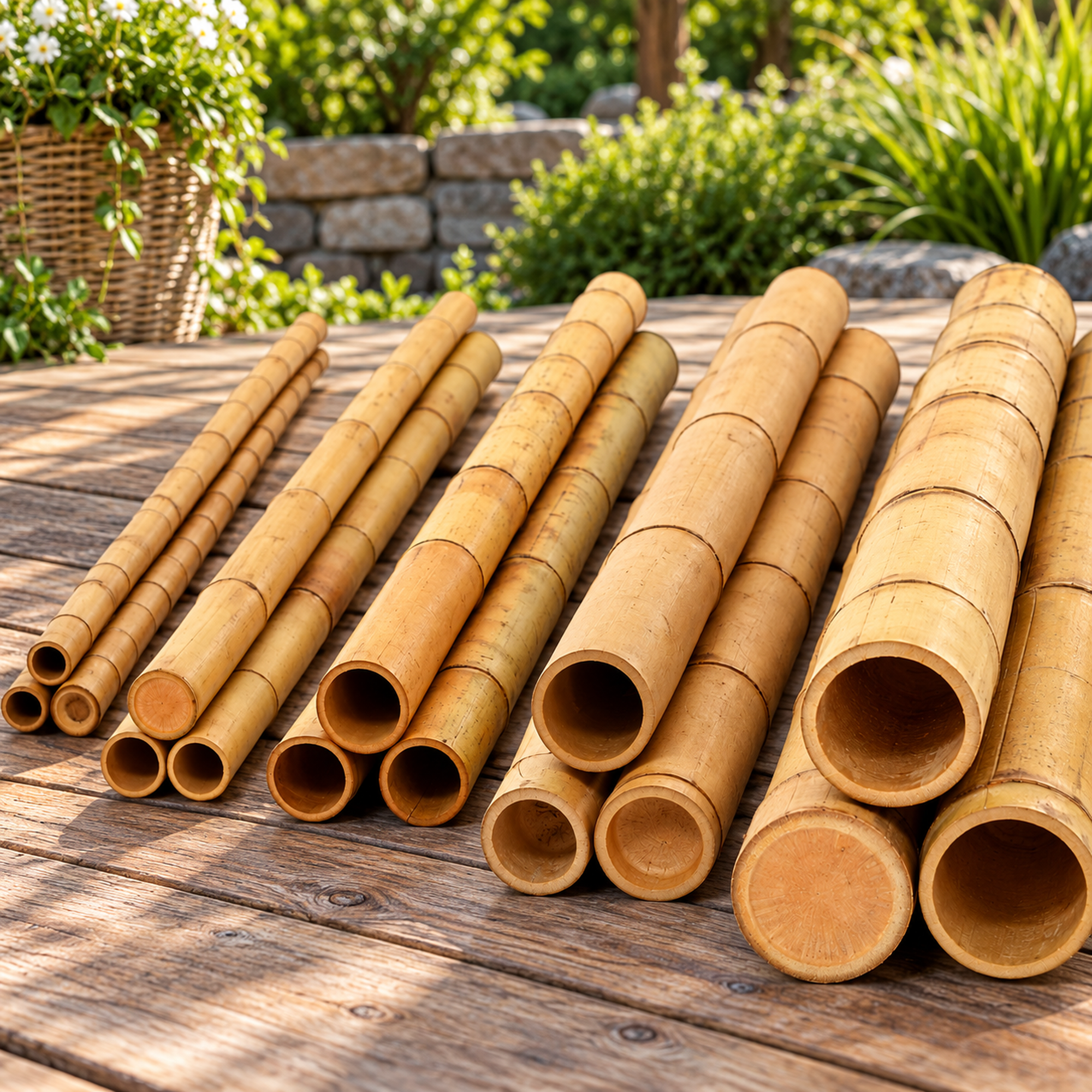 Bambusrohr Moso 3-4 cm / 200 cm - Bambus perfekt für jedes Bauvorhaben