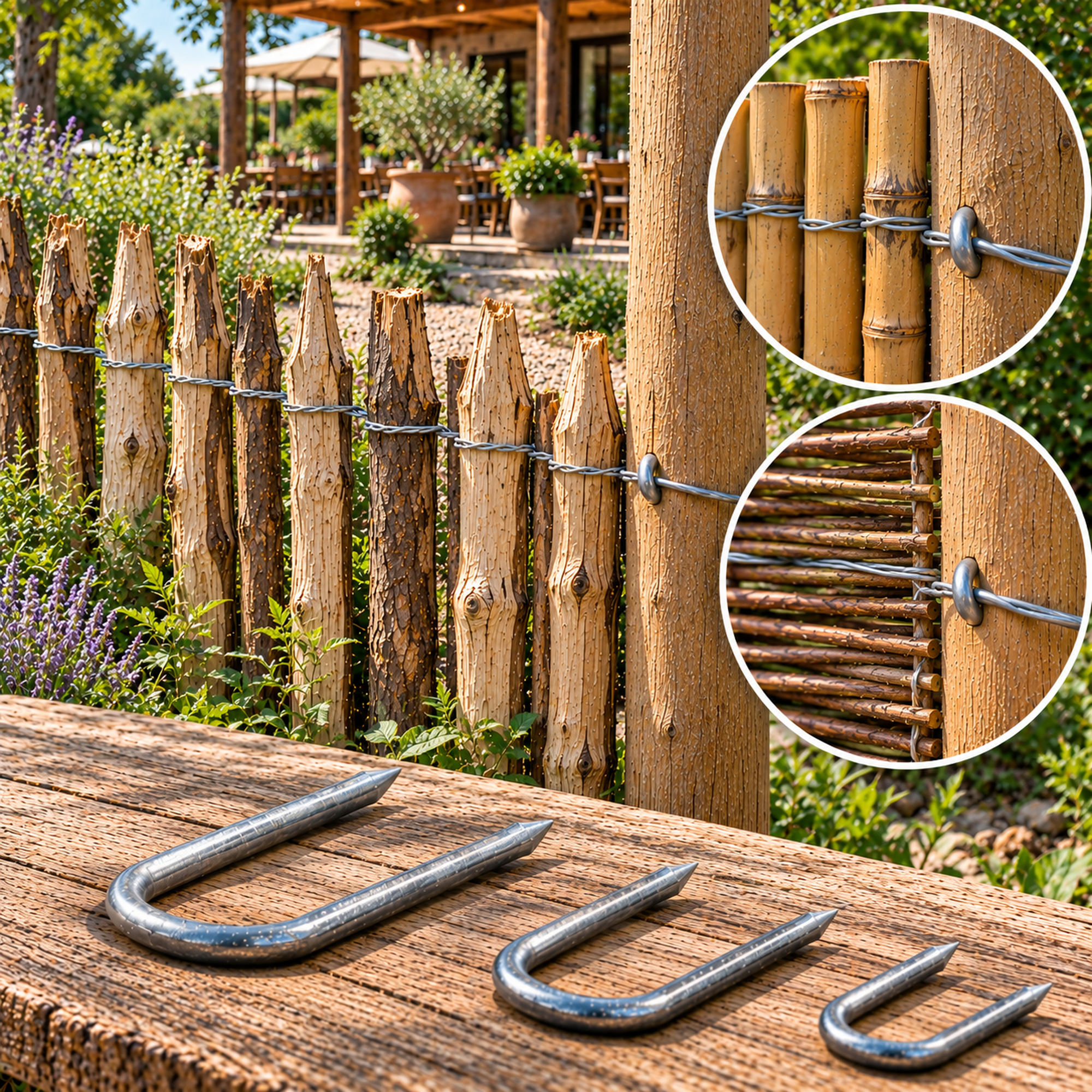 Stahlkrampen 3,0 x 25 mm – 25 Stück für Zaun & Sichtschutz