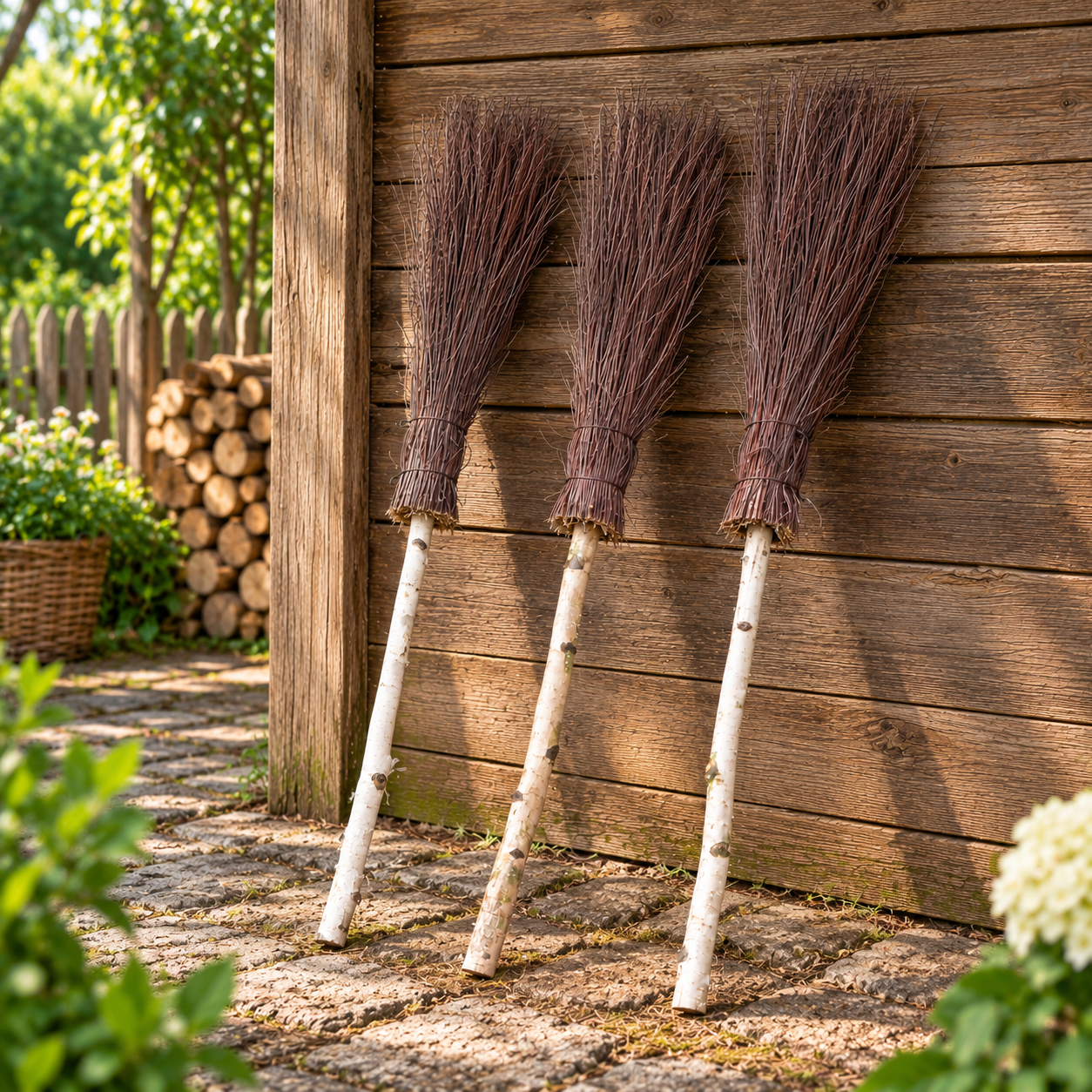 Kehrbesen 120 cm  – Naturbesen für Garten & Hof